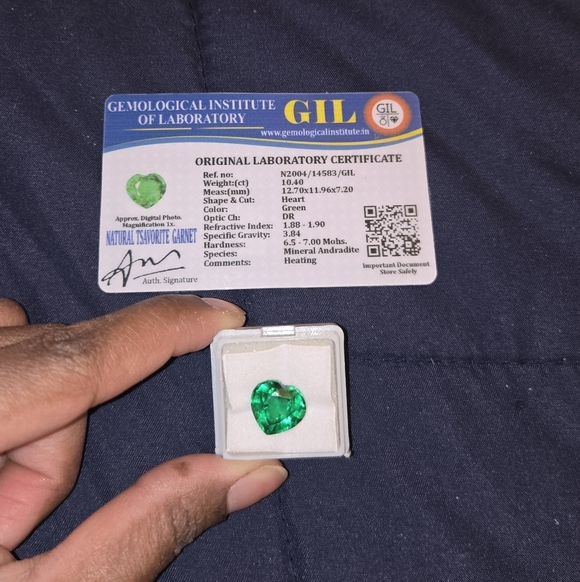 Gemstone Jewelry - Natural Tsavorite Garnet Heart Shape Loose Gemstone
